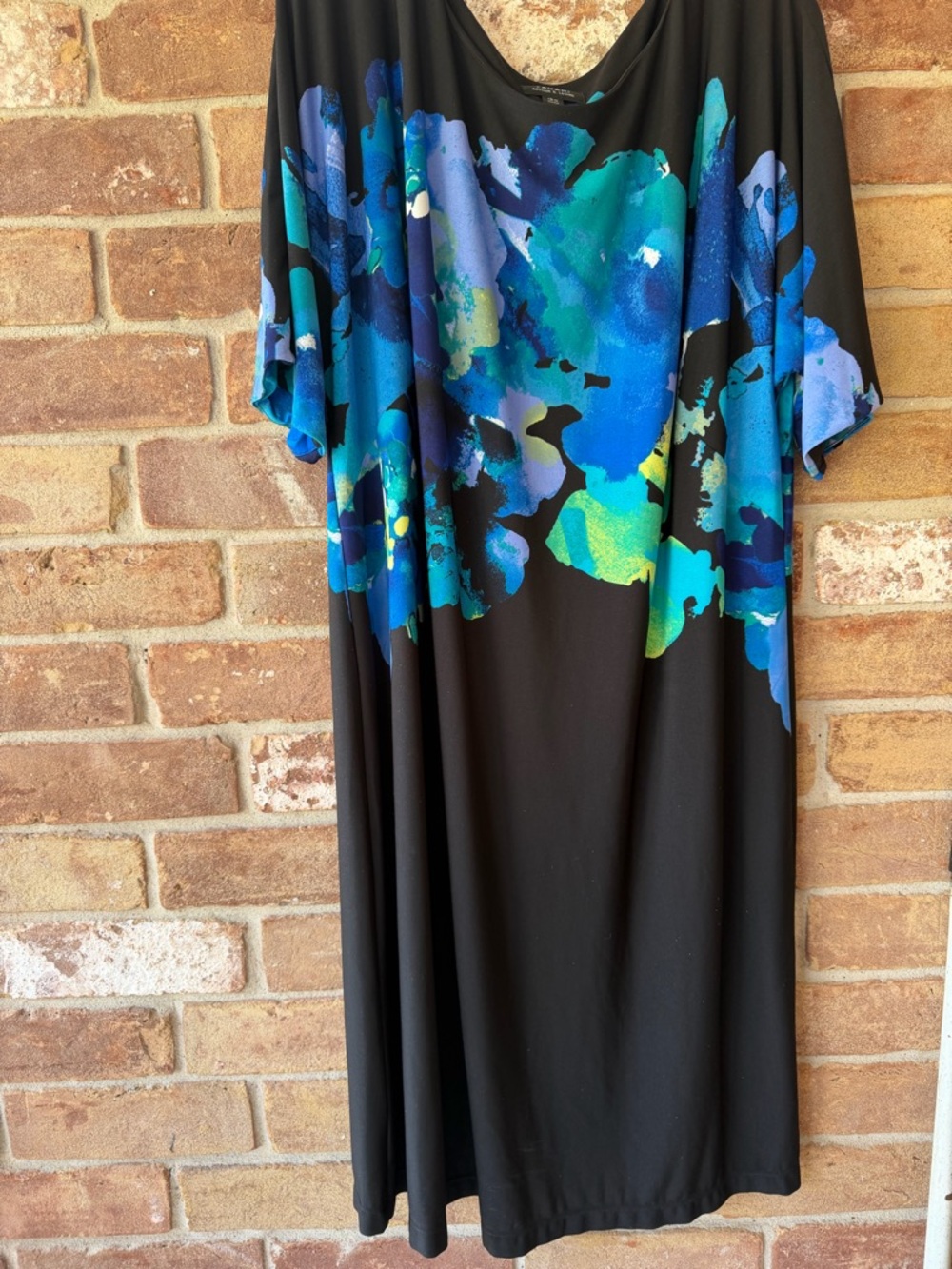 Tahari ASL Floral-Print Women’s Dress in Blue & Teal